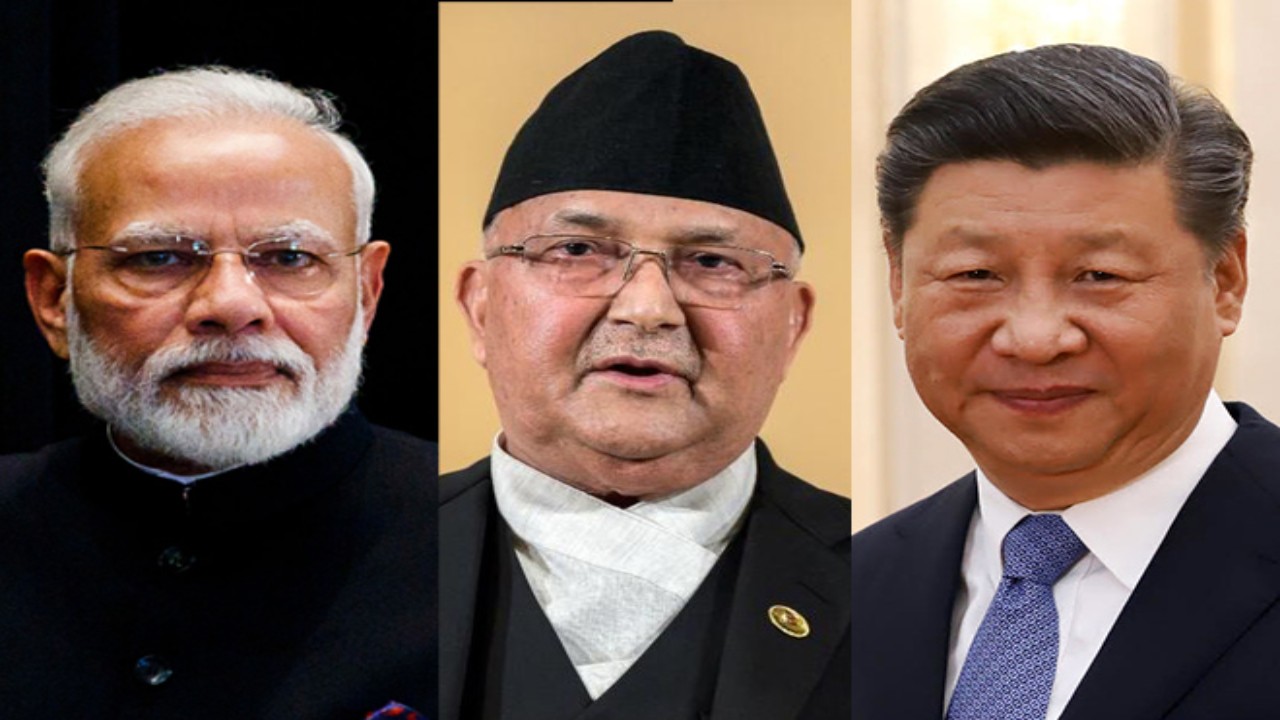 Modi,  kp sharma oli, xi jinping