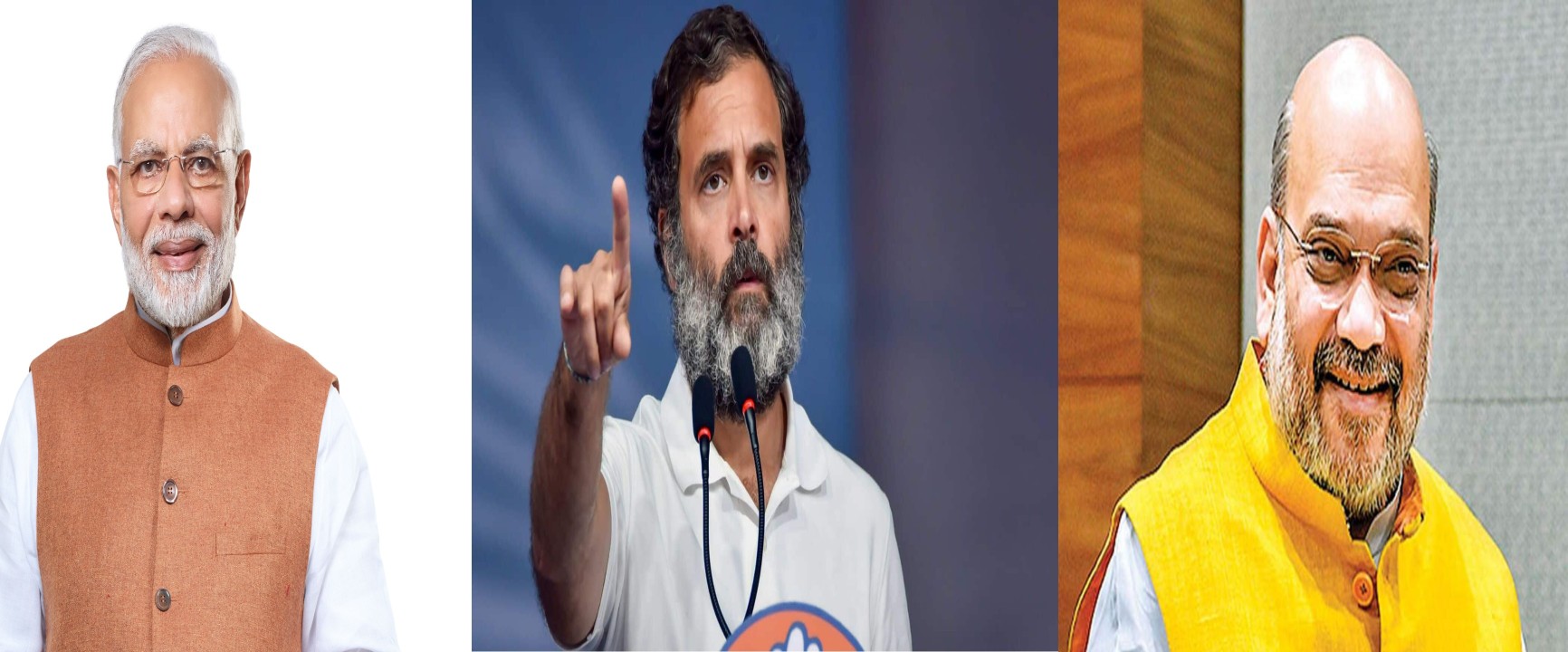 Ragul gandhi,modi, amitsha